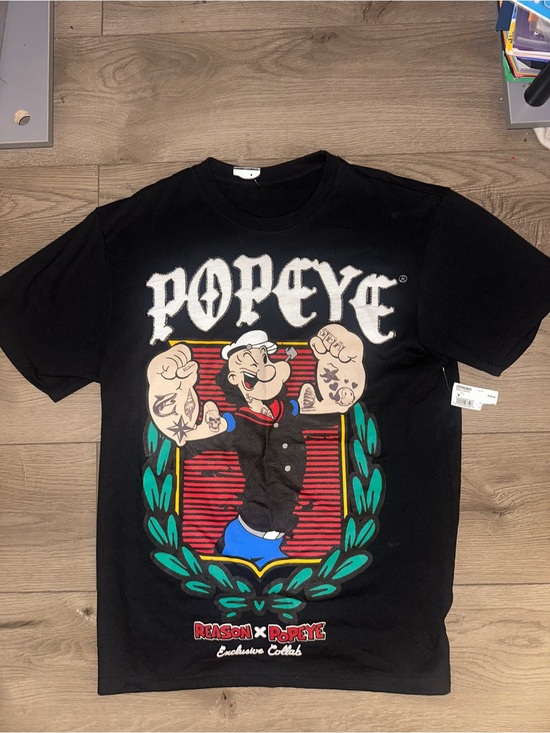 Reason Other - Reason x Popeye Black Graphic Short Sleeve Tee